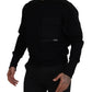 Dolce & Gabbana Black Cotton Crewneck Sweatshirt Sweater