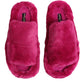Dolce & Gabbana Pink Acrylic Faux Fur Mens Flats Sandals Shoes