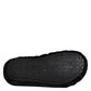 Dolce & Gabbana Black Faux Fur Flats Men Sandals Shoes
