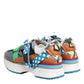 Dolce & Gabbana Multicolor Leather Low Top Sneakers Shoes