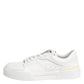 Dolce & Gabbana White Miami Leather Low Top Sneakers Shoes