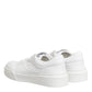 Dolce & Gabbana White Miami Leather Low Top Sneakers Shoes