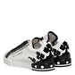 Dolce & Gabbana White Black Crown Low Top Men Sneakers Shoes