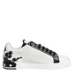 Dolce & Gabbana White Black Crown Low Top Men Sneakers Shoes