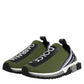 Dolce & Gabbana Green Logo Low Top Sorrento Men Sneakers Shoes