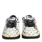Dolce & Gabbana White Logo Print Low Top Men Sneakers Shoes