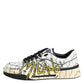 Dolce & Gabbana White Logo Print Low Top Men Sneakers Shoes