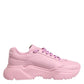Dolce & Gabbana Pink Leather Daymaster Low Top Sneakers Shoes