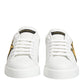 Dolce & Gabbana White Crown Patch Portofino Men Sneakers Shoes