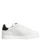 Dolce & Gabbana White Crown Patch Portofino Men Sneakers Shoes