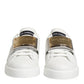 Dolce & Gabbana White Logo Plaque Low Top Men Sneakers Shoes