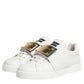 Dolce & Gabbana White Logo Plaque Low Top Men Sneakers Shoes