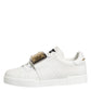 Dolce & Gabbana White Logo Plaque Low Top Men Sneakers Shoes