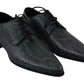Dolce & Gabbana Blue Python Leather Snakeskin Shoes
