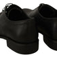 Dolce & Gabbana Black Lace Up Leather Men Formal Derby Shoes