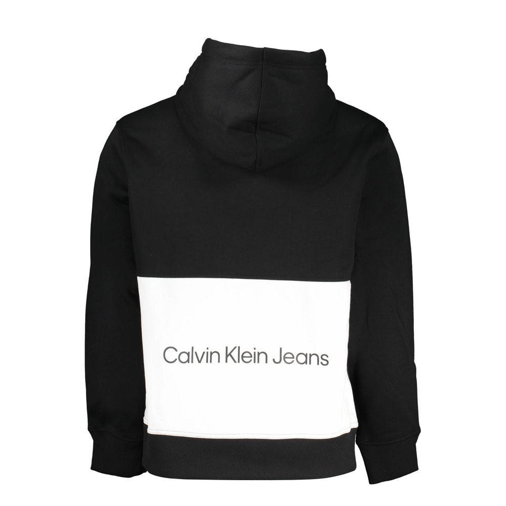 Calvin Klein Black Polyester Men Sweater with Hood