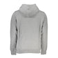 Calvin Klein "Gray Cotton Men Sweater with Hood and Central Pocket"