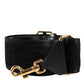 Dolce & Gabbana Black Solid Viscose Bag Shoulder Strap