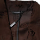 Dolce & Gabbana Brown Polyester Logo Monogram Coat Jacket