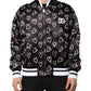 Dolce & Gabbana Black Polyester Heart Print Bomber Jacket