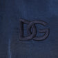 Dolce & Gabbana Blue Nylon DG Embroidery Men Bomber Jacket