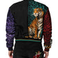 Dolce & Gabbana Multicolor Tiger Print Men Bomber Jacket