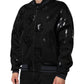 Dolce & Gabbana Black Wool Logo DG Mania Men Bomber Jacket