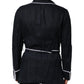Dolce & Gabbana Dark Blue DG Embroidery Jacket Robe Blazer