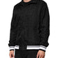 Dolce & Gabbana Black Jacquard Men Full Zip Bomber Sweater