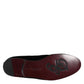 Dolce & Gabbana Black Suede Cross Slip On Loafers Dress Shoes
