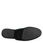 Dolce & Gabbana Green Velvet Cross Embellished Slippers Shoes