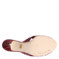 Dolce & Gabbana Pink Leather Heels Slides Sandals Shoes