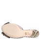 Dolce & Gabbana Multicolor Keira Bow Leather Peep Toe Mules Shoes