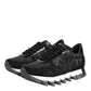 Dolce & Gabbana Black Gray Leopard Low Top Sneakers Shoes