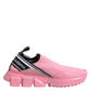 Dolce & Gabbana Pink Sorrento Low Top Women Sneakers Shoes