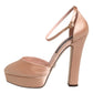 Dolce & Gabbana Pink Block Heels Ankle Strap Sandals Shoes