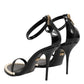 Dolce & Gabbana Black KEIRA Pearl Embellished Sandals Shoes
