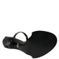 Dolce & Gabbana Black KEIRA Pearl Embellished Sandals Shoes