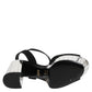 Dolce & Gabbana Black Crystal Ankle Strap Keira Sandal Shoes