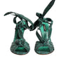 Dolce & Gabbana Green Python Leather Heels Sandals Shoes