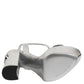 Dolce & Gabbana Silver Leather Platform Keira Sandals Shoes
