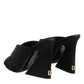 Dolce & Gabbana Black Keira Baroque High Heel Sandals Shoes