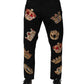 Dolce & Gabbana Black Baroque Royal Men Dress Trouser Pants