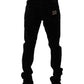 Dolce & Gabbana Black Cotton Men Dress Formal Trouser Pants