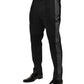 Dolce & Gabbana Black Gray Cotton Dress Formal Trouser Pants
