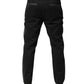 Dolce & Gabbana Black Gray Cotton Dress Formal Trouser Pants