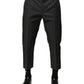 Dolce & Gabbana Gray Blue Cotton 3/4 Chinos Crop Trouser Pants