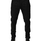 Dolce & Gabbana Marl Black Wool Blend Jogger Sweatpants Pants