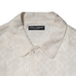 Dolce & Gabbana White Silk DG Logo Print Long Sleeves Shirt