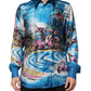 Dolce & Gabbana Multicolor Silk DG Long Sleeves Formal Shirt